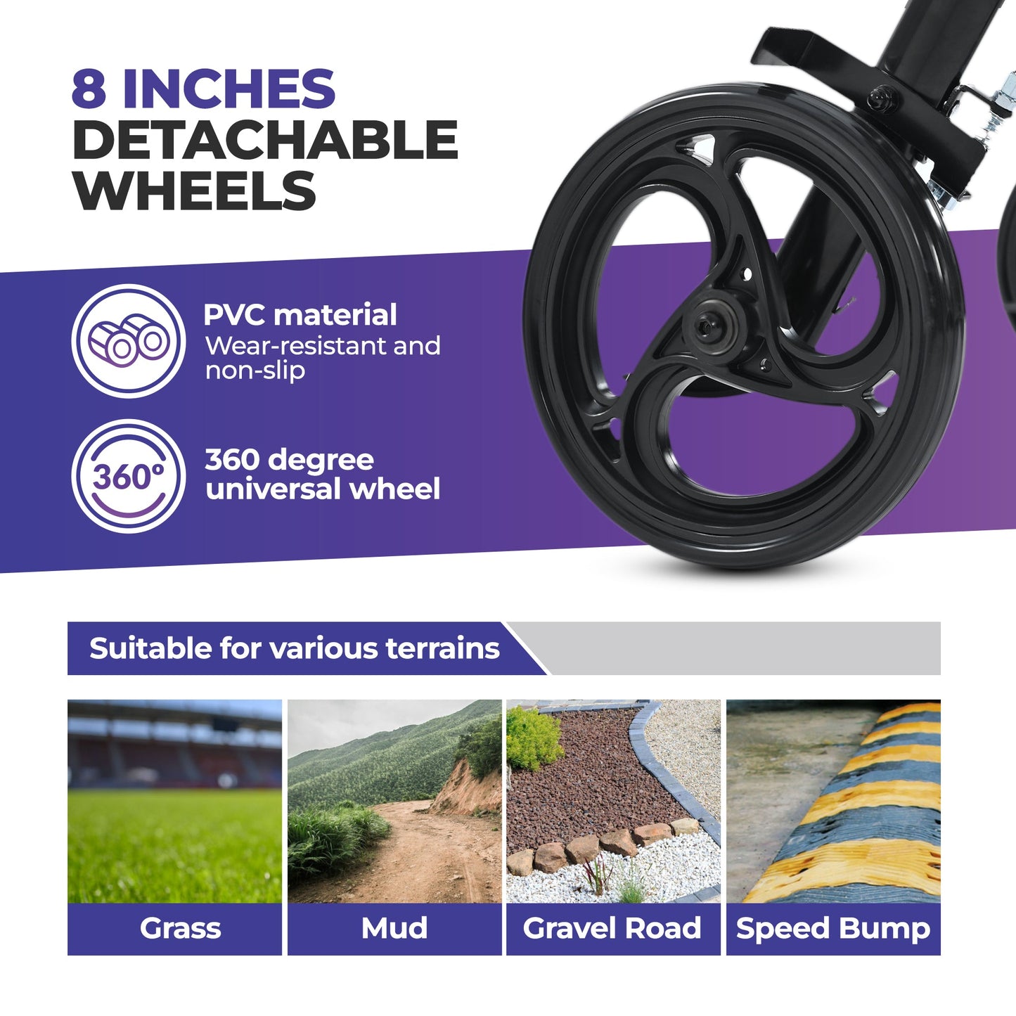Metro Mobility M913P 2-in-1 Rollator and Transport Wheelchair