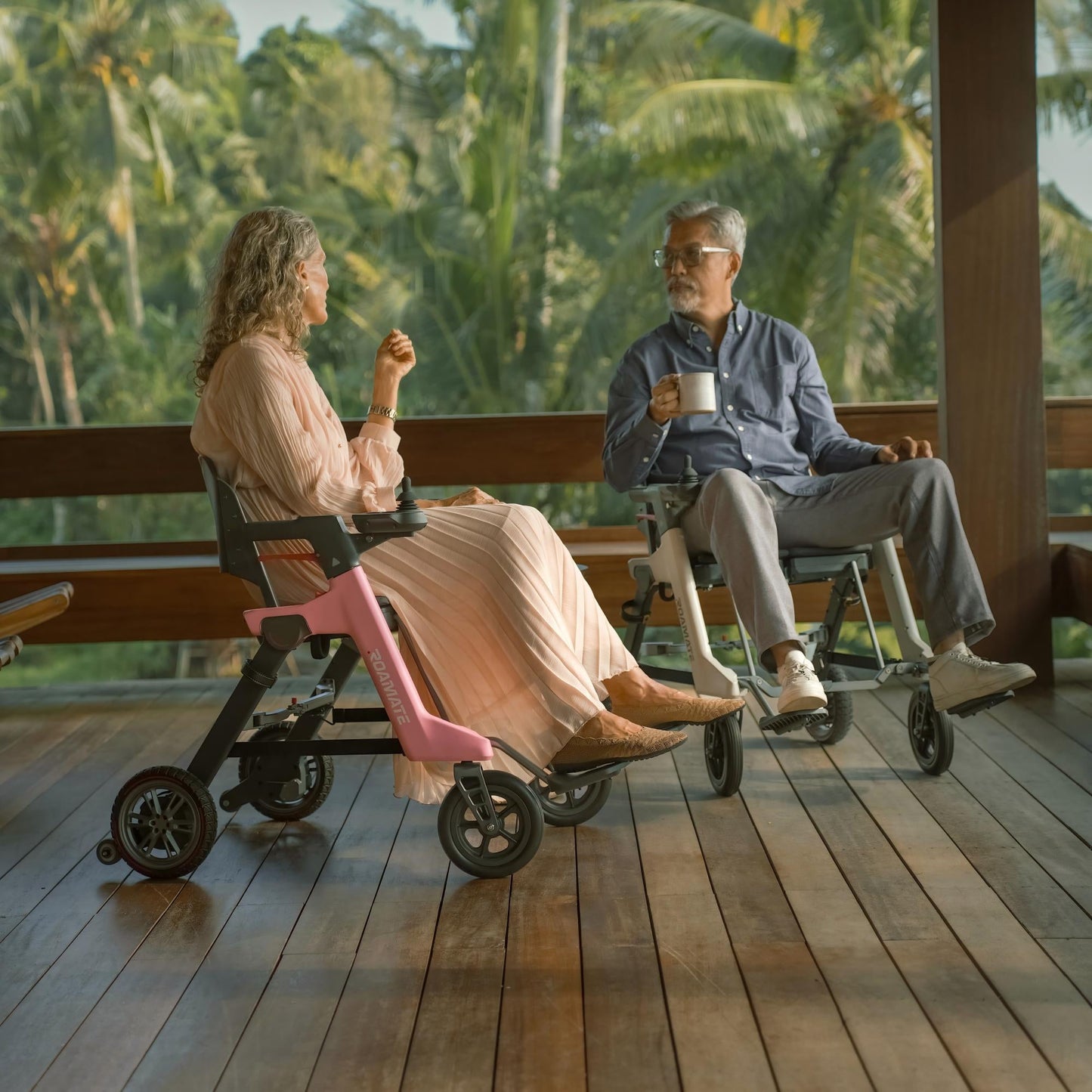 Roamate 3-in-1 Smart Mobility Device – Lightweight Foldable Electric Wheelchair