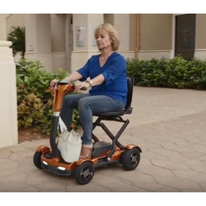 EV Rider TeQno Automatic Folding Mobility Scooter - Electromagnetic Safety Brakes 250lbs Weight Capacity