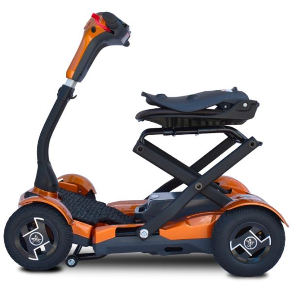 EV Rider TeQno Automatic Folding Mobility Scooter - Electromagnetic Safety Brakes 250lbs Weight Capacity
