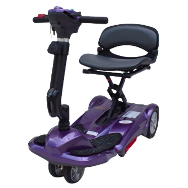 EV Rider Transport M Lightweight Folding Scooter - Electromagnetic Brakes For Safety Anti-Flat Tires For Seniors