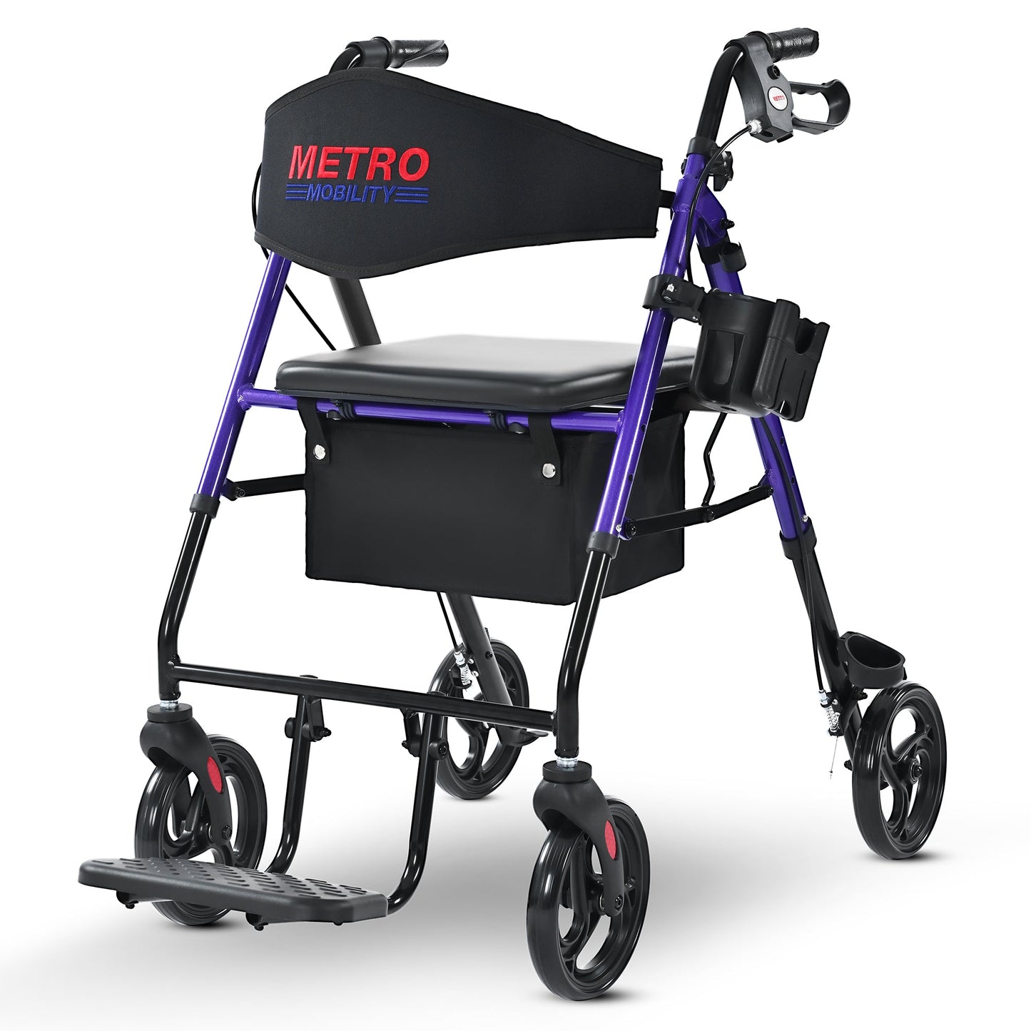 Metro Mobility M913P 2-in-1 Rollator and Transport Wheelchair