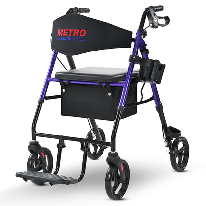 Metro Mobility M913P 2-in-1 Rollator and Transport Wheelchair