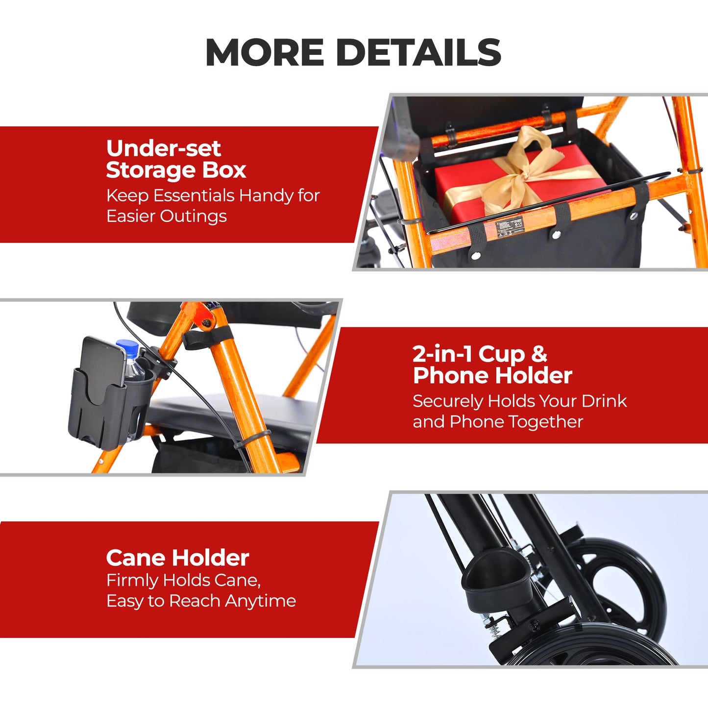 Metro Mobility M913P 2-in-1 Rollator and Transport Wheelchair