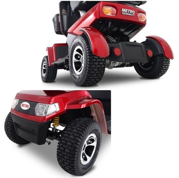 Metro Mobility S800 Heavy Duty Folding All Terrain Power Chair For Seniors - 400Lbs Weight Capacity w/ Full Suspension