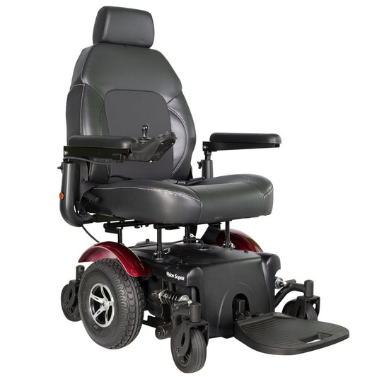 Merits P327 Vision Super Mid Wheel Drive Bariatric Power Chair - Long Distance 6 Wheel, W/ Anti Flat Tires, 450 Lbs Weight Capacity