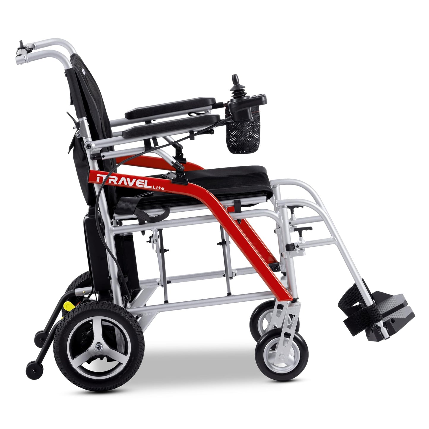 Metro Mobility iTravel Lite Folding Electric Wheelchair – Only 33lbs, TSA Approved with ElectroMagnetic Brakes