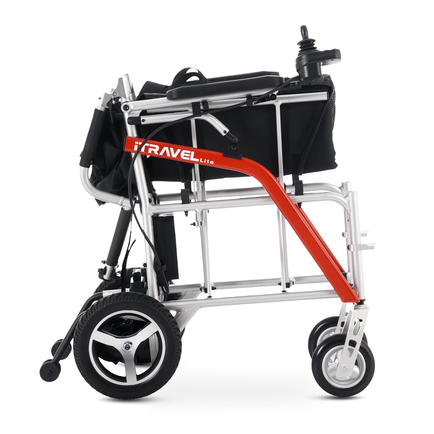 Metro Mobility iTravel Lite Folding Electric Wheelchair – Only 33lbs, TSA Approved with ElectroMagnetic Brakes