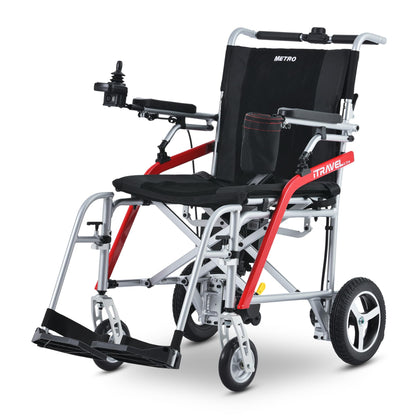 Metro Mobility iTravel Lite Folding Electric Wheelchair – Only 33lbs, TSA Approved with ElectroMagnetic Brakes