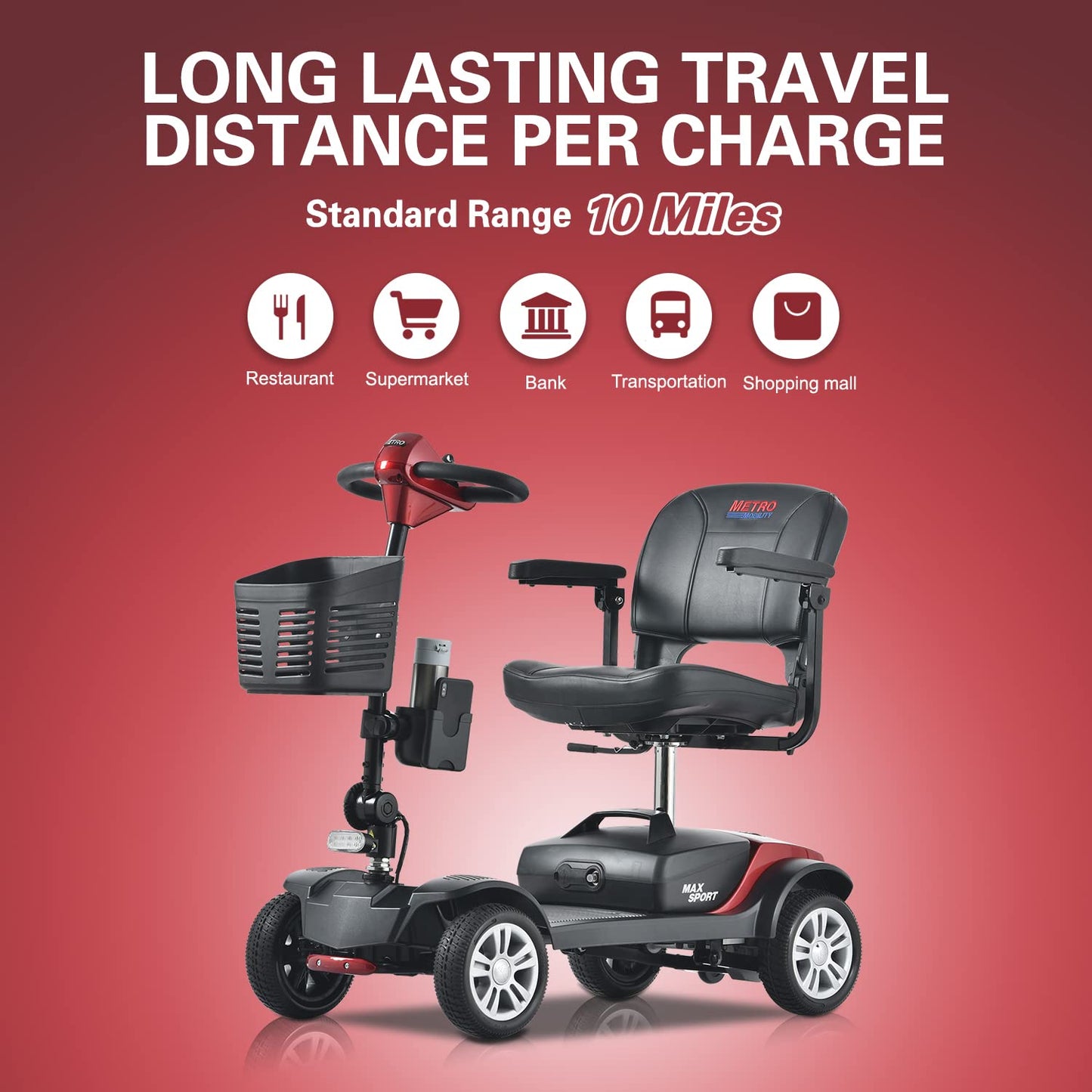 Metro Mobility Max Sport 4-Wheel Mobility Scooter